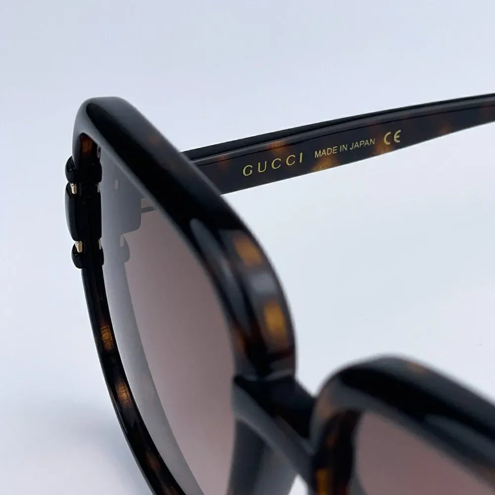 SALE! NEW Gucci GG1066S 002 Havana Brown Gradient Butterfly Women Sunglasses